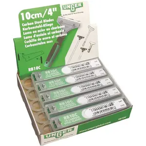 Unger RB30C 4 in. Carbon Steel Blades Replacement Scraper Stainless - pack of 10