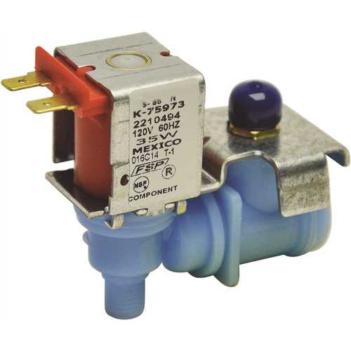 Robertshaw IMV-494 S-86 Single Water Valve Series, 1/4 in. Compression Inlet x 7/16 in. 20 UNF Outlet, Brass