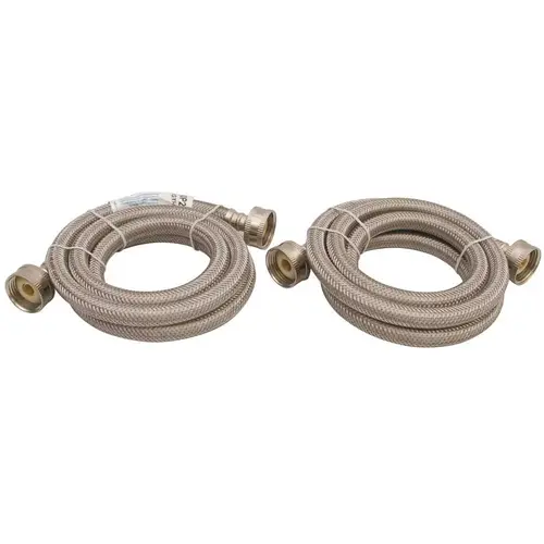 60 in. Washing Machine Connector - Pair Stainless Steel