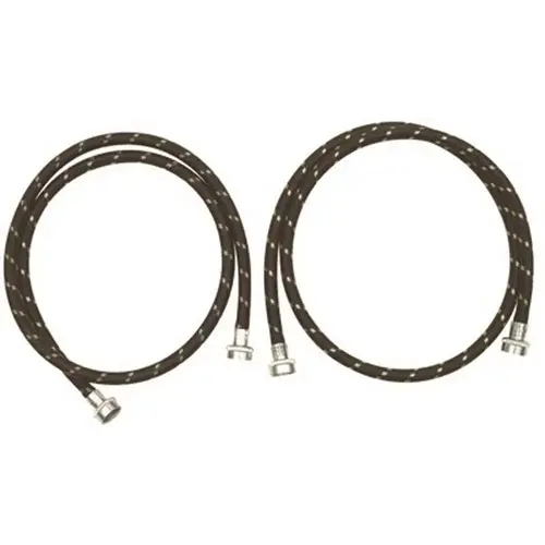 5 ft. Nylon Braided Washing Machine Fill Hose - Pair