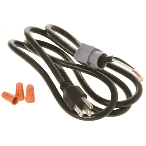 5.4 ft. 3-Prong Cord for Built-In Dishwashers Black