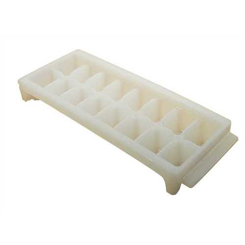 National Brand Alternative 631053 DELUXE ICE CUBE TRAYS, WHITE, TRAYS - Pair