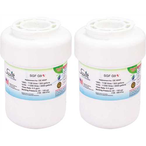 Swift Green Filters SGF-G9 Rx Replacement Water Filter for GE MWF Fits Amana - pack of 2