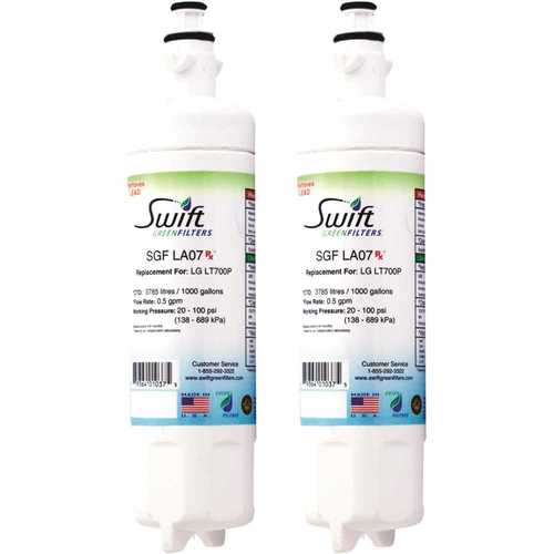 Replacement Water Filter for LG LT700P - pack of 2