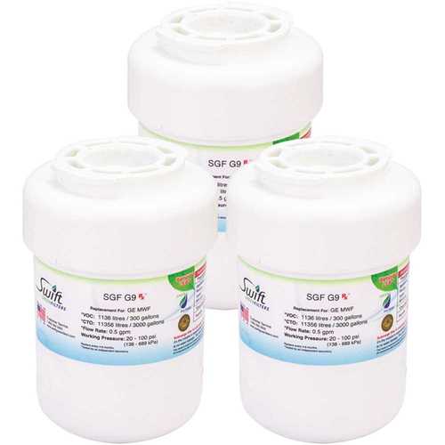 Replacement Water Filter for GE MWF - pack of 3