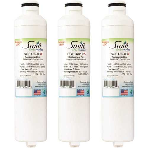 Swift Green Filters SGF-DA20B Rx Replacement Water Filter for SAMSUNG DA29-0020B - pack of 3