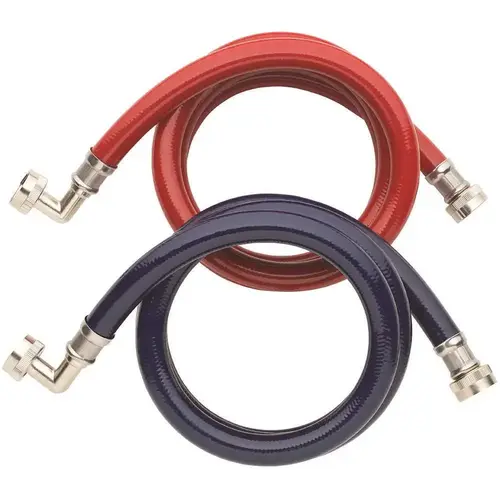 High Burst 3/4 in. x 3/4 in. x 72 in. with 90-Degree Elbows SS High Efficency Washing Machine Connector