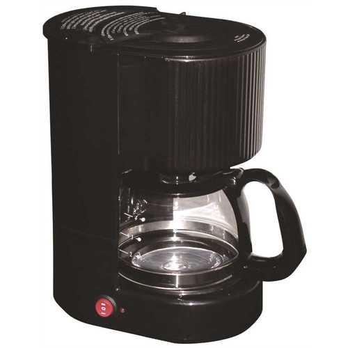 National Brand Alternative 632602 4-Cup Black Coffee Maker