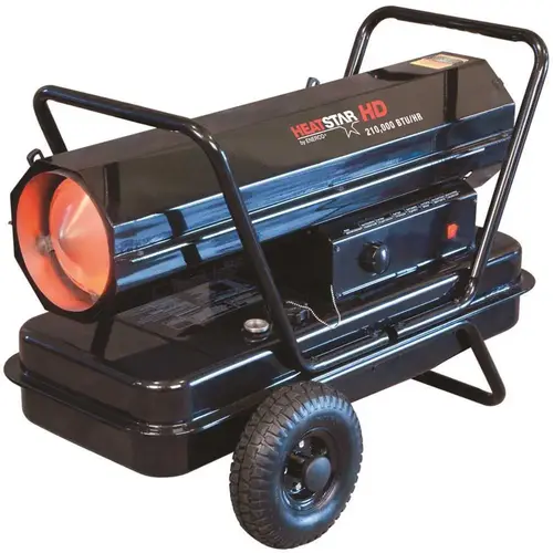 210,000 BTU Heavy Duty Forced Air Kerosene Portable Heater BLACK