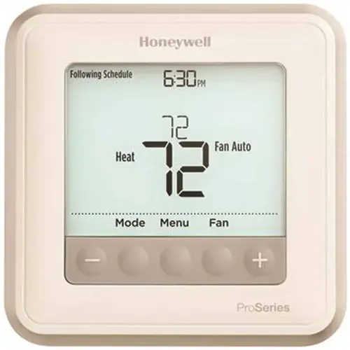 T6 7-Day, 5-1-1 or 5-2 Day Programmable Smart Thermostat with 2H/2C Conventional Heating and Cooling