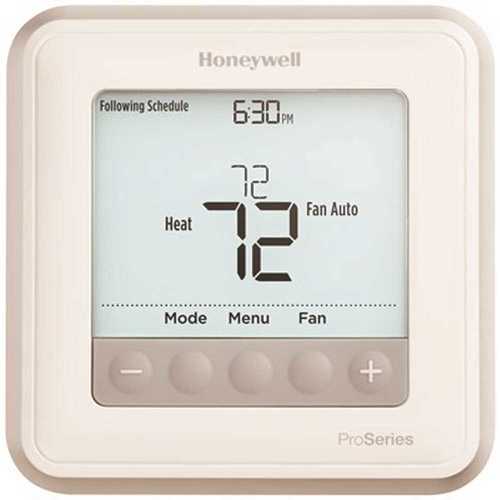 Honeywell Safety TH6320U2008/U T6 Pro 7-Day, 5-1-1, 5-2 Programmable or Non-Programmable Thermostat 2H/1C