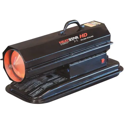 Heatstar HS50K 50,000 BTU Heavy Duty Portable Forced Air Kerosene Heater BLACK