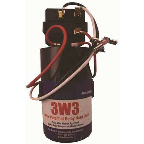 SUPCO 3W3 3 Wire Hard Start Kit 4-5 HP
