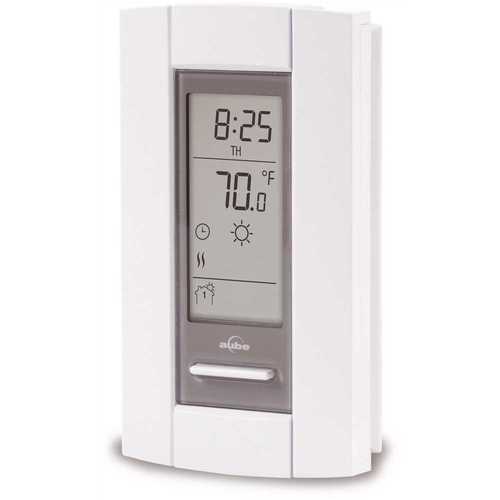 15 Amp White Double Pole Electronic Programmable Wall Thermostat