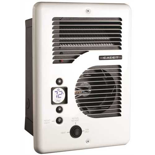 Cadet CEC163TW EnergyPlus 1600-Watt 120/240-Volt In-Wall Electric Wall Heater in White