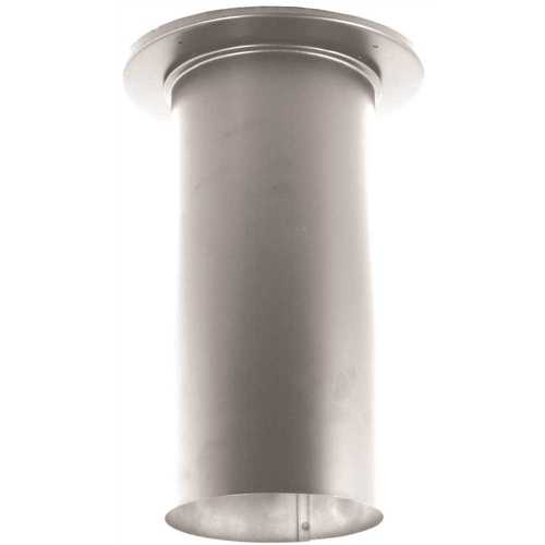 DURAVENT DURABLACK SINGLE WALL STOVEPIPE SLIP CONNECTOR WITH TRIM, 8 IN., STAINLESS STEEL