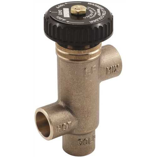 Watts 1/2 LF70A-F 1/2 in. Lead-Free Brass SWT x SWT Tempering Valve
