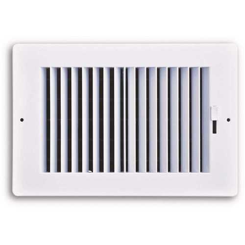 10 in. x 4 in. 2-Way Plastic Wall/Ceiling Register White