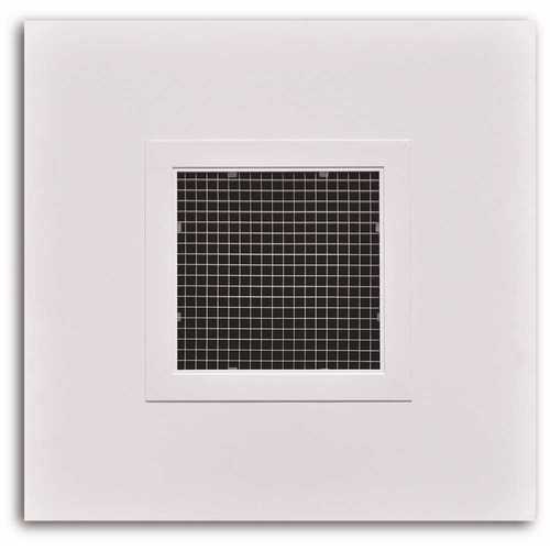 TruAire 1960RG-SQ06 Steel T-Bar Panel Return Air Grille with Acrylic Egg-Crate Core - 6 in. Square neck