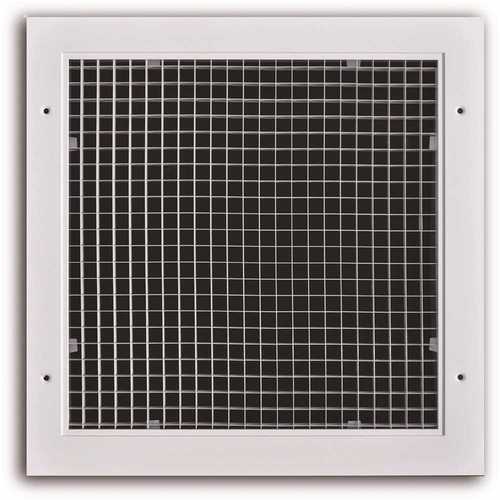 TruAire A970-SQ 16X16 16 in. x 16 in. Aluminum Egg-Crate Surface Mount Return Air Grill