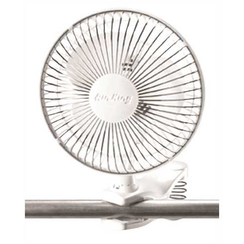 Air King 9145 6 in. Clip on 2-Speed Commercial Grade Desk Fan with Adjustable Head Gray