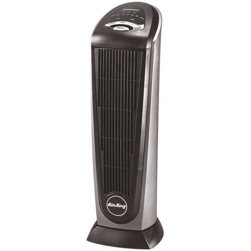 Air King 8132C 1,500-Watt 5118 BTU, Oscillating Ceramic Tower Portable Heater Electric Furnace with Remote Control Gray