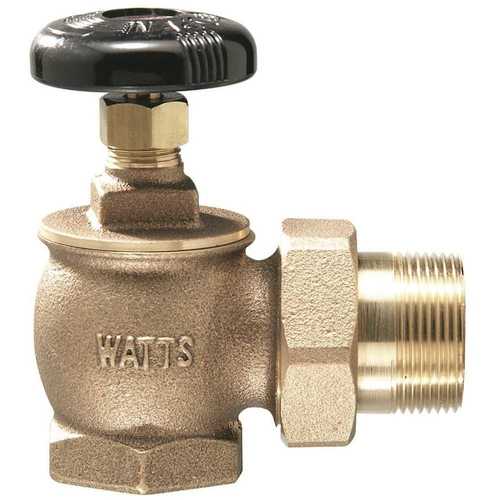 Watts 0067451 Preminum Angle Radiator Valves 3/4 in Bronze