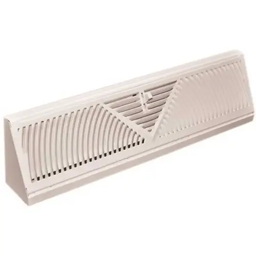 TruAire 118SW 18 in. White Sunburst Face Baseboard Supply Diffuser