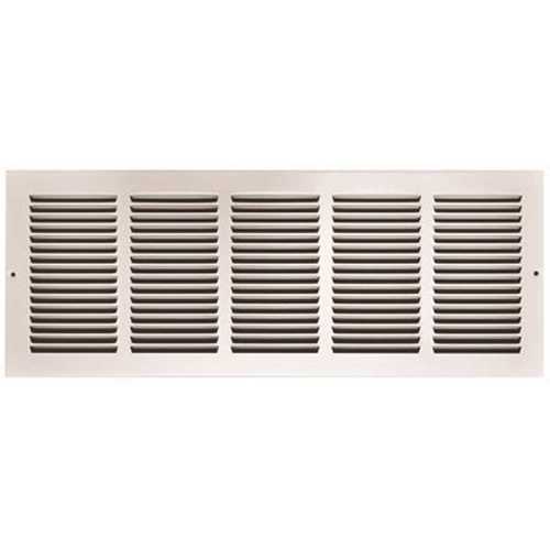 24 in. x 8 in. White Stamped Return Air Grille