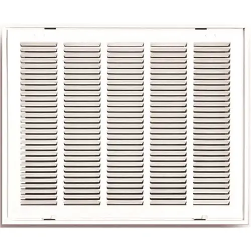 24 in. x 12 in. White Stamped Return Air Filter Grille with Removable Face