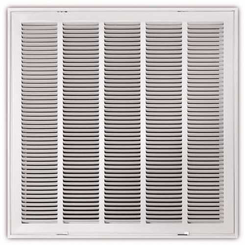 24 in. x 24 in. White Stamped Return Air Filter Grille with Removable Face