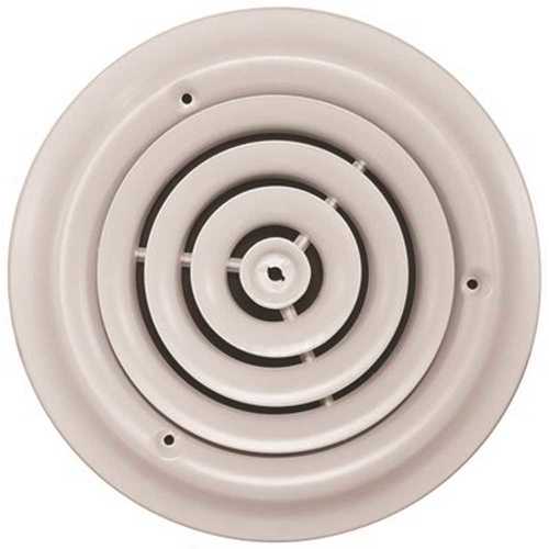 TruAire 800-06 6 in. White Round Ceiling Diffuser (Duct Opening Measurement)