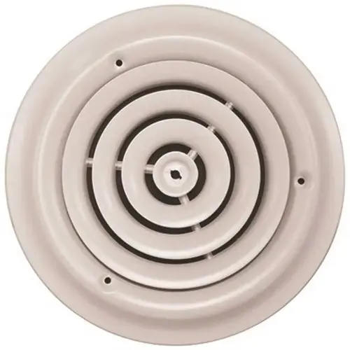 6 in. White Round Ceiling Diffuser (Duct Opening Measurement)