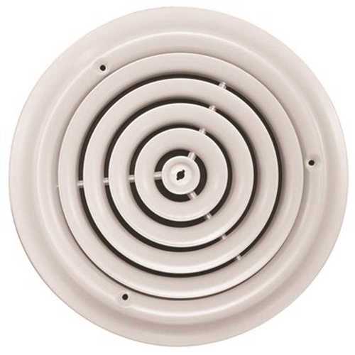 TruAire 800-10 10 in. White Round Ceiling Diffuser (Duct Opening Measurement)