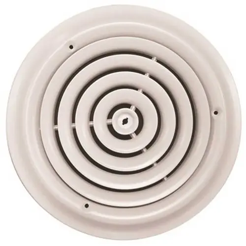 TruAire 800-10 10 in. White Round Ceiling Diffuser (Duct Opening Measurement)