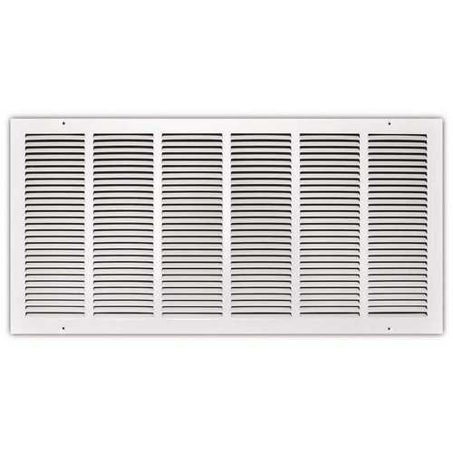 30 in. x 14 in. White Stamped Return Air Grille