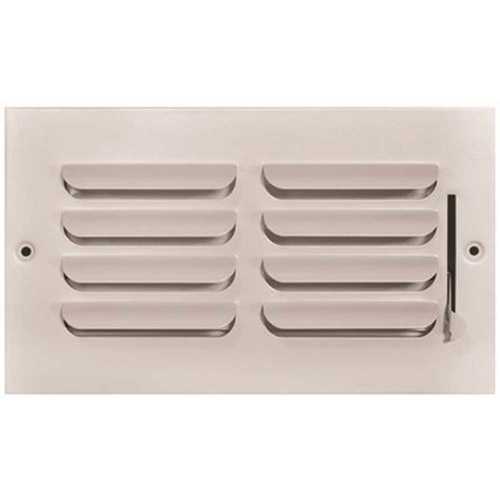 8 in. x 4 in. 1 Way Stamped Curved Blade Wall/Ceiling Register