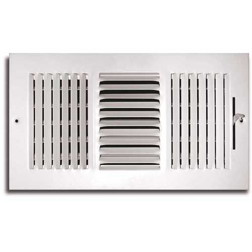 14 in. x 8 in. 3-Way Wall/Ceiling Register White