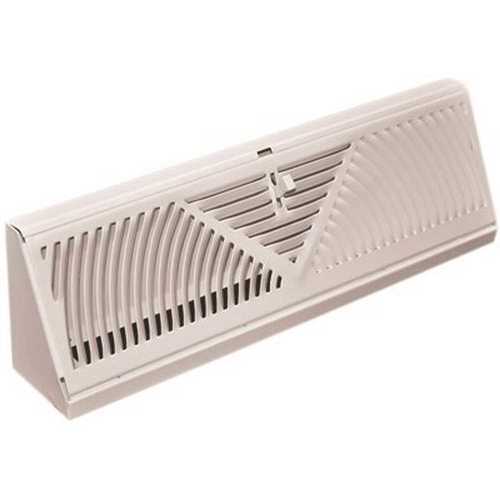 15 in. White Baseboard Supply Diffuser