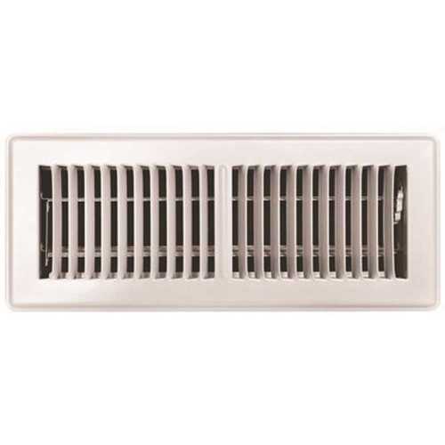 4 in. x 12 in. White Floor Register