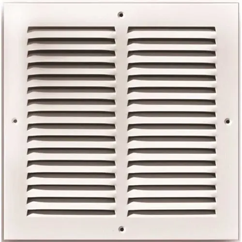 12 in. x 12 in. White Stamped Return Air Grille with 4 screw holes