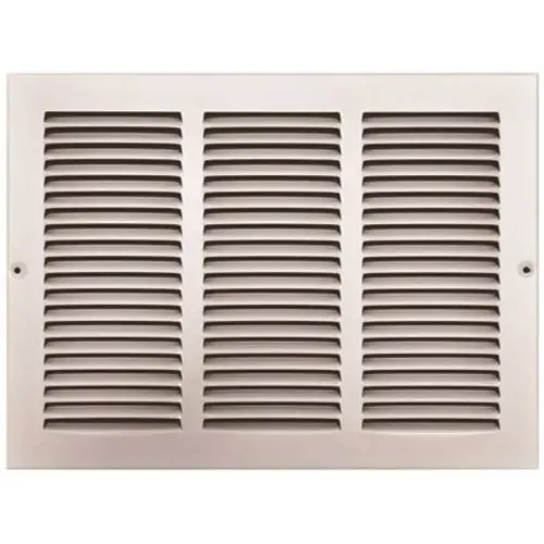 14 in. x 10 in. White Stamped Return Air Grille