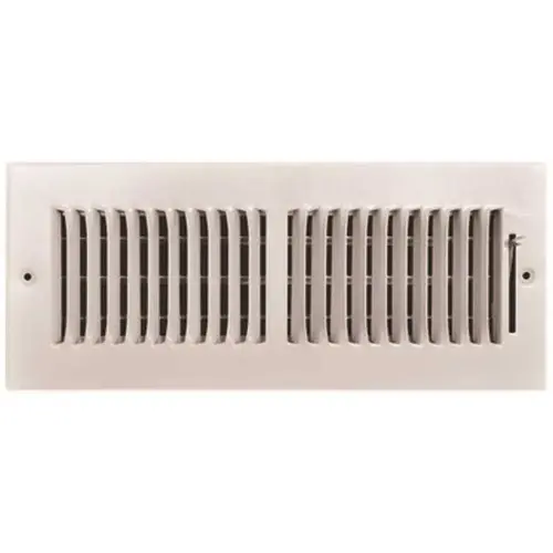 12 in. x 4 in. 2-Way Steel Wall/Ceiling Register White