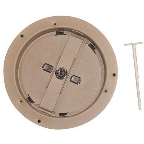 TruAire 801-06 6 in. Round Butterfly Diffuser Damper with Installation Ring - Brown