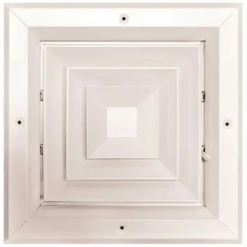 TruAire A504M 08X08 8 in. x 8 in. 4-Way Aluminum Square Ceiling Diffuser White