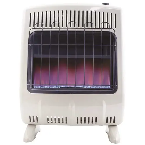 20,000 BTU Vent-Free Blue Flame Propane Heater with Thermostat and Blower Off-White