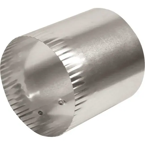 4 in x 4 in Solid Aluminum Duct Connector Silver