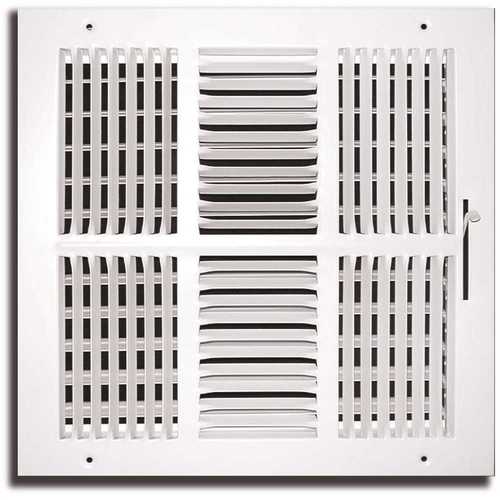 12 in. x 12 in. 4-Way Wall/Ceiling Register White