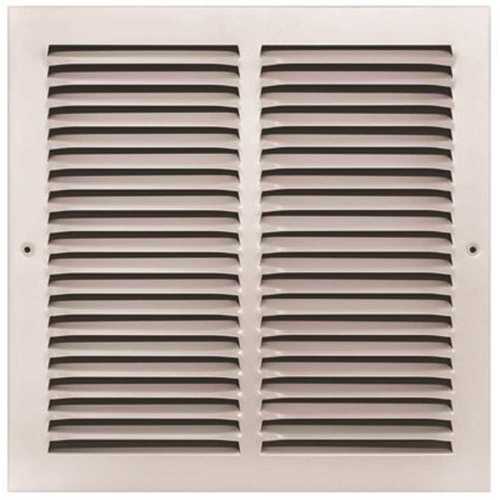 12 in. x 12 in. White Stamped Return Air Grille