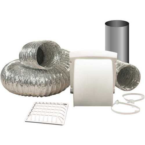 Wide Mouth Dryer Vent Kit with 4 in. x 8 ft. Aluminum Dryer Duct